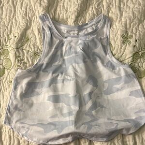 90 Degree By Reflex White and Gray Camo Tank Top